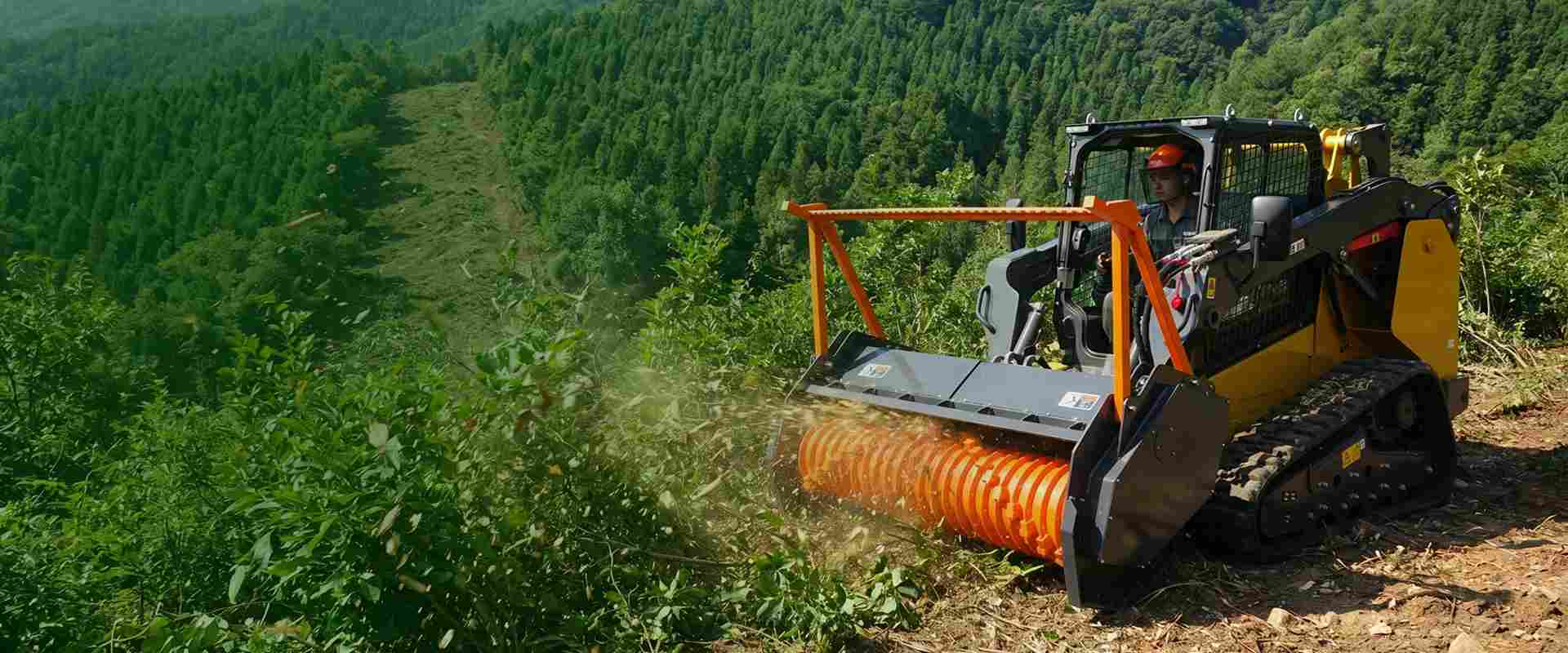 Forestry & Parks application — HCN hydraulic attachments